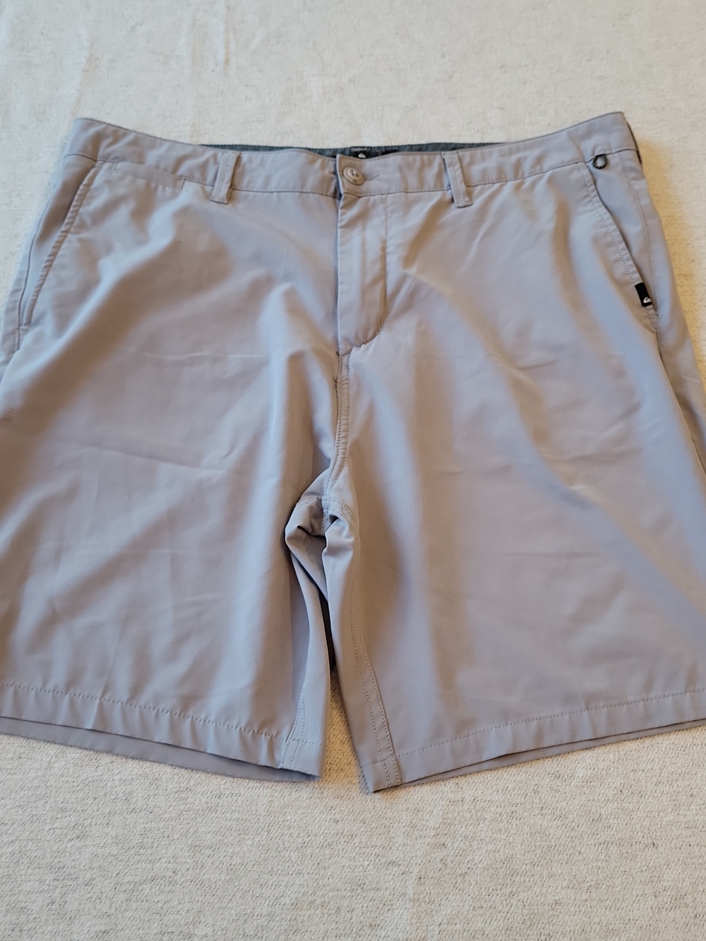 Quiksilver Amphibian Shorts Mens‎ 38 Gray Hybrid 4-Way Stretch 9 Inch Inseam